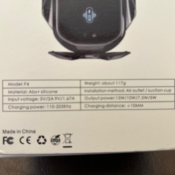 Cellular Phone Car Stand with Wireless Charger - Picture 3 of 4